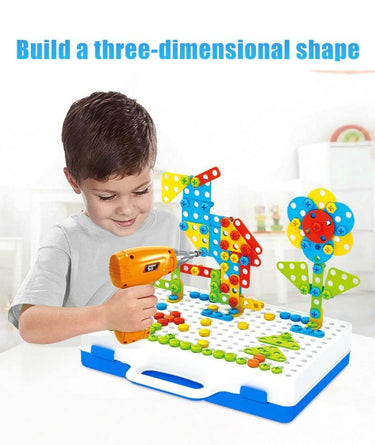 Toy Drill Set For kids - Beetno Store - children's drill set, creative mosaic drill set, drill set for kids, electric drill toy set, kids electric drill, kids power tools set, MUST HAVES, power tool toy set, toy drill set, toy drill set for toddlers, TOYS